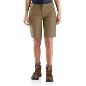 Carhartt Rugged Flex Original Fit Canvas Work Shorts Womens 10 Dark Khaki NEW